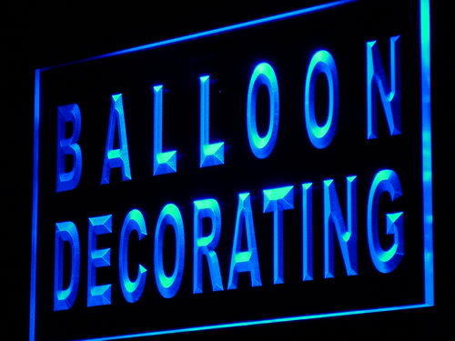 Balloon Decorating Shop Party Neon Light Sign